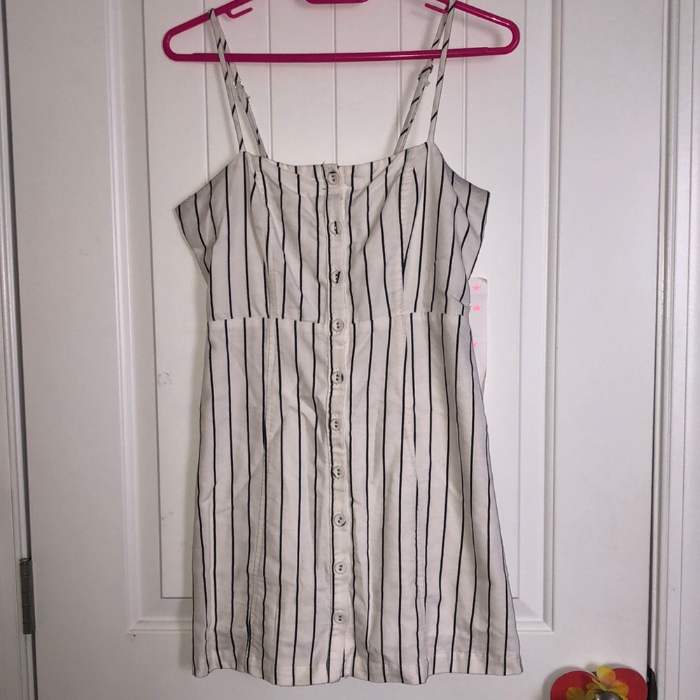 White button-up dress